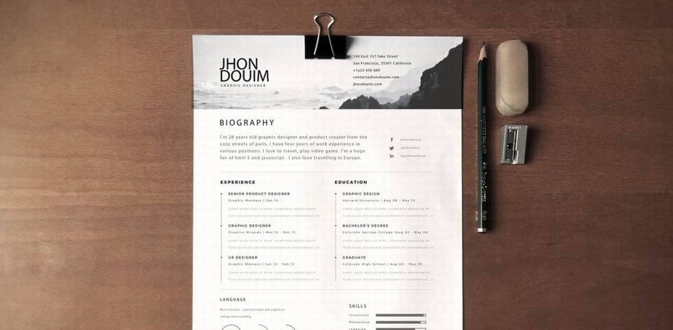 2017 Resume Page Template