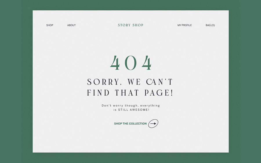 404 empty state page